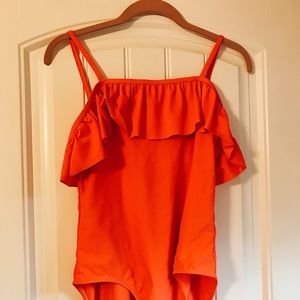 Bright Coral || One piece Swim || X-Small or Small